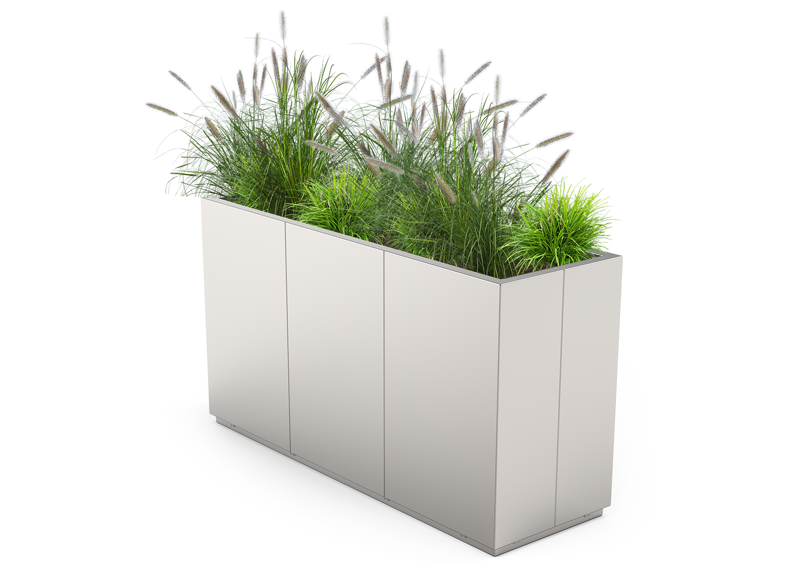 Quadro flower pot 06.176.L | stainless steel