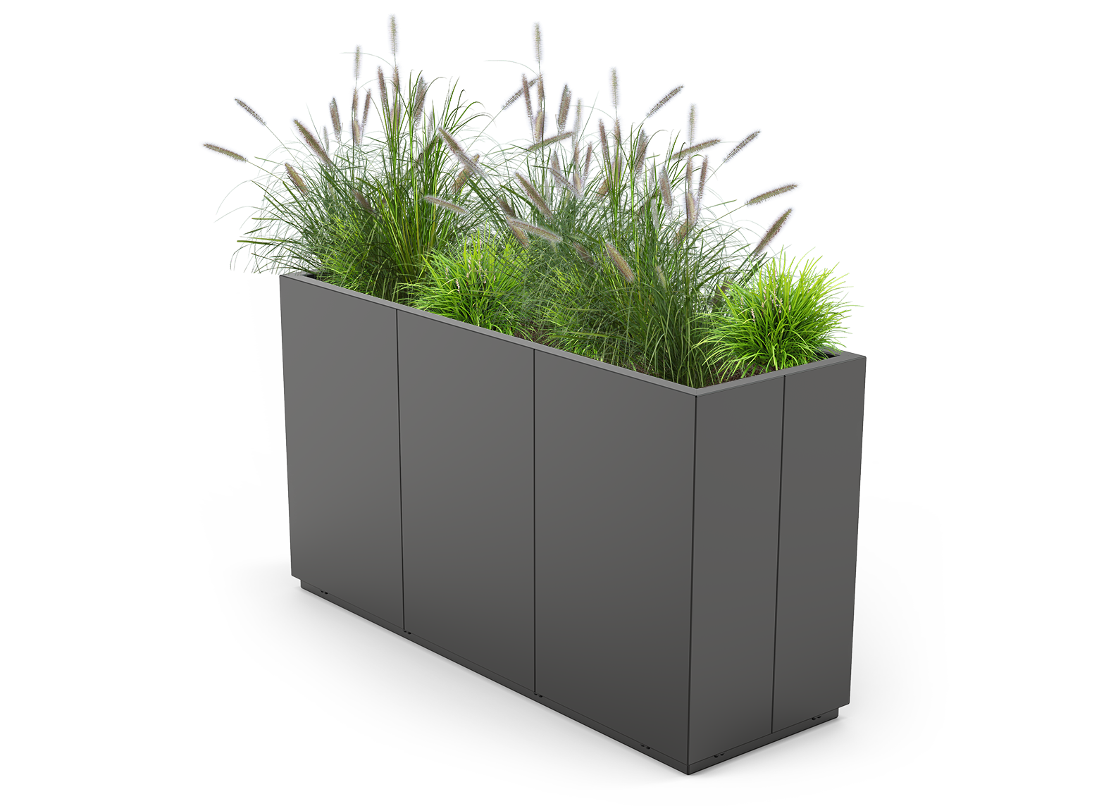 Flower pot Quadro 06.176.L | carbon steel