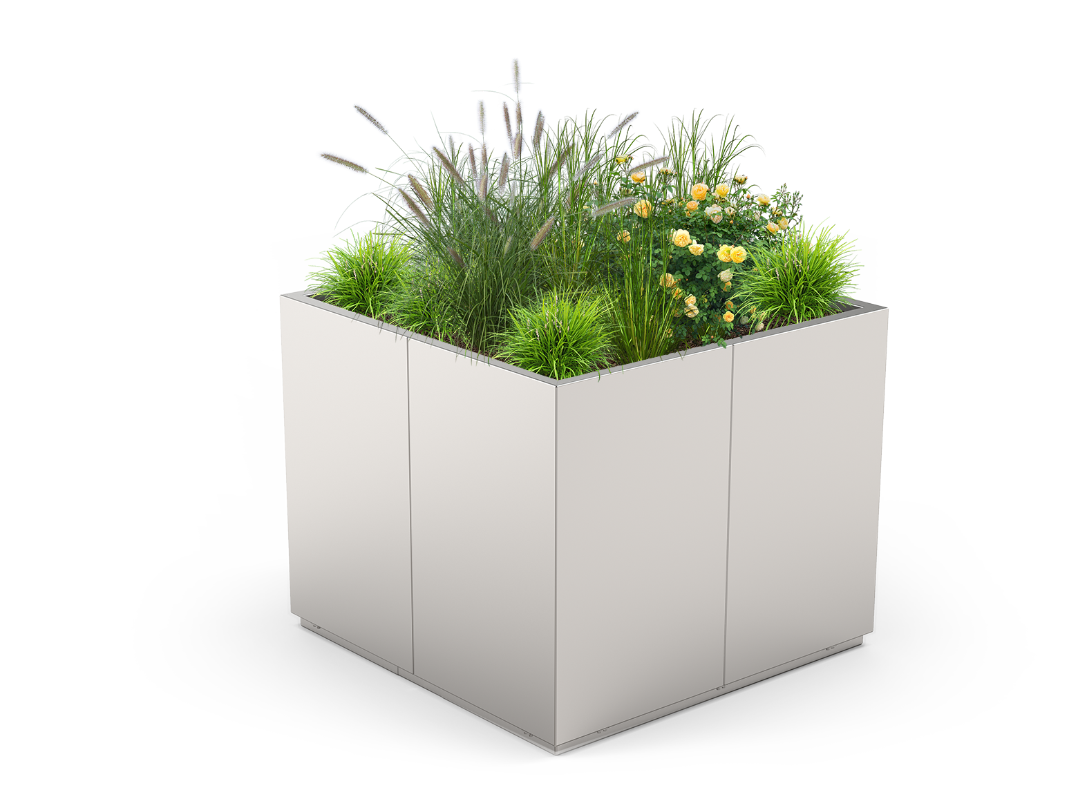 Quadro flower pot 02.176.XL stainless steel Quadro flower pot 02.176.XL stainless steel