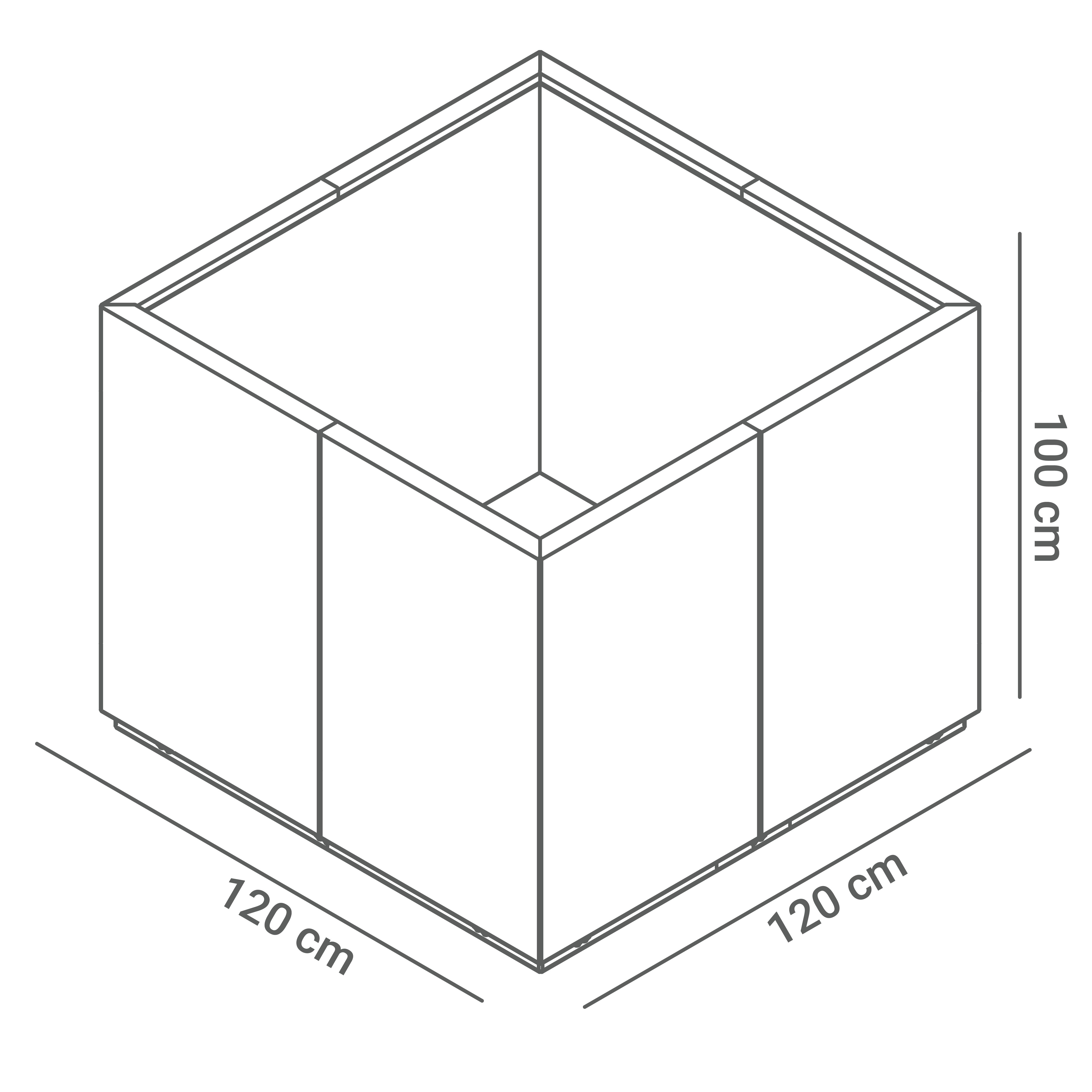Flower pot Quadro 06.176.XL dimensions