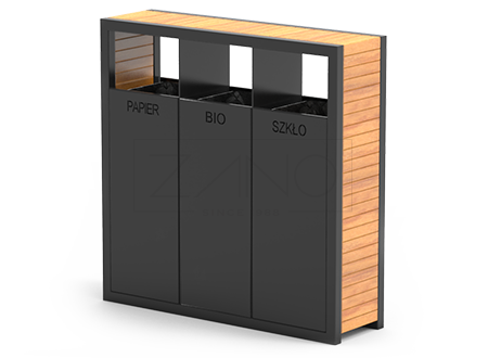 Pavo black steel recycling basket Pavo waste separation basket