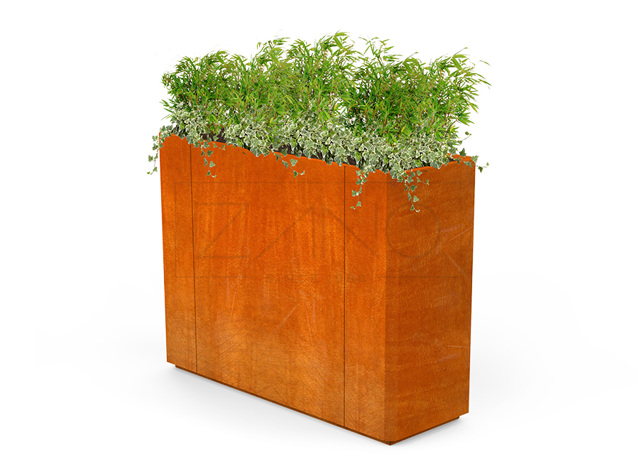 Stilo flower pot 06.148.L.1 weathering steel