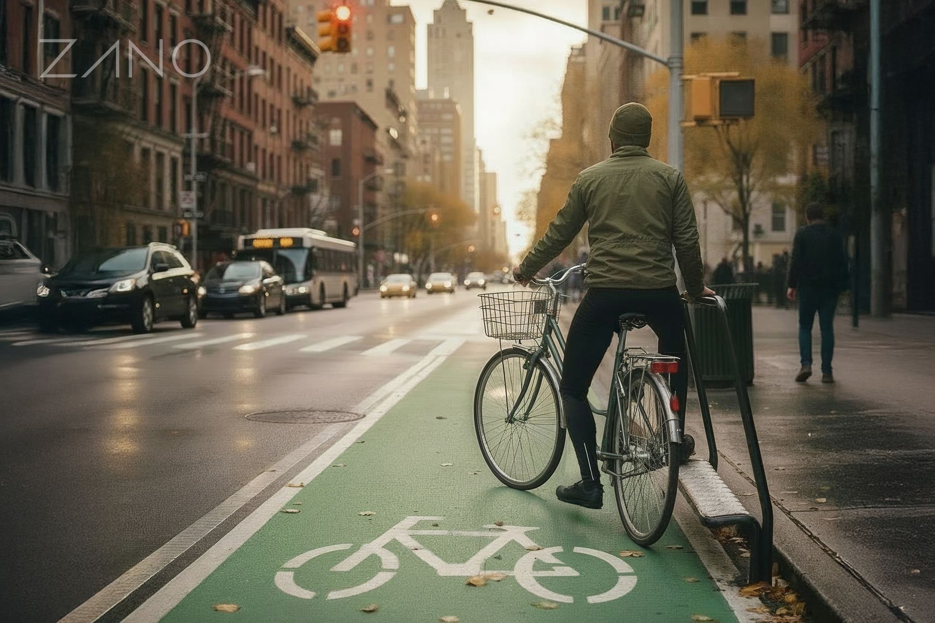 Bicycle support for bicycle crossing the street Support for cyclists
