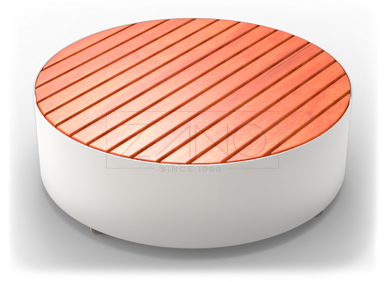 Modern stainless steel modular bench