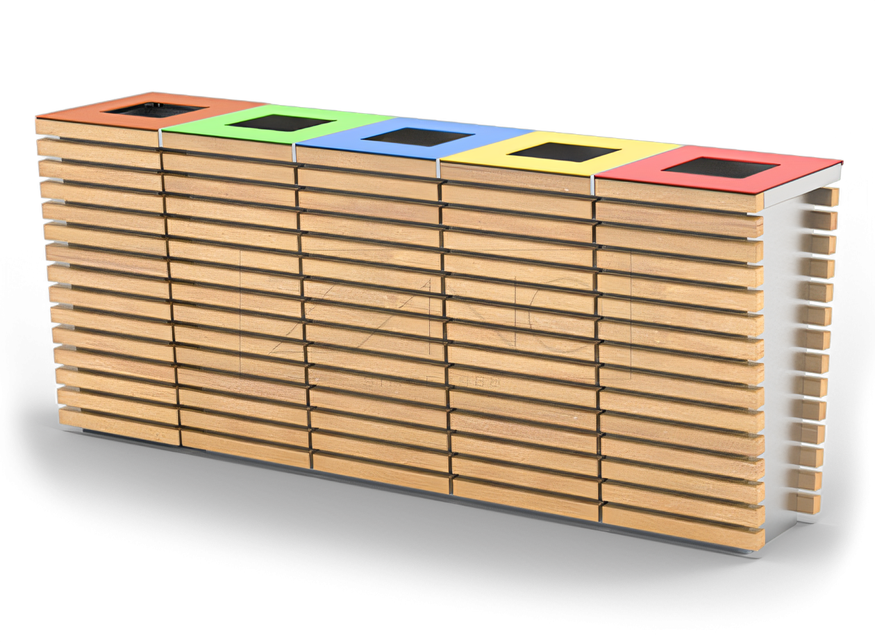 Municipal trash garbage cans for waste segregation