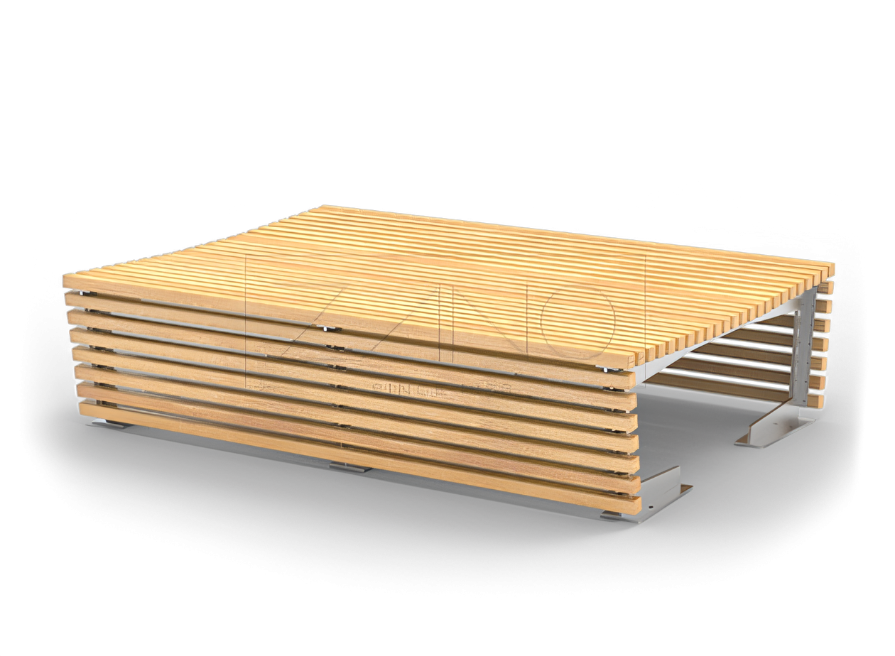 Flash double wide bench Wide city bench