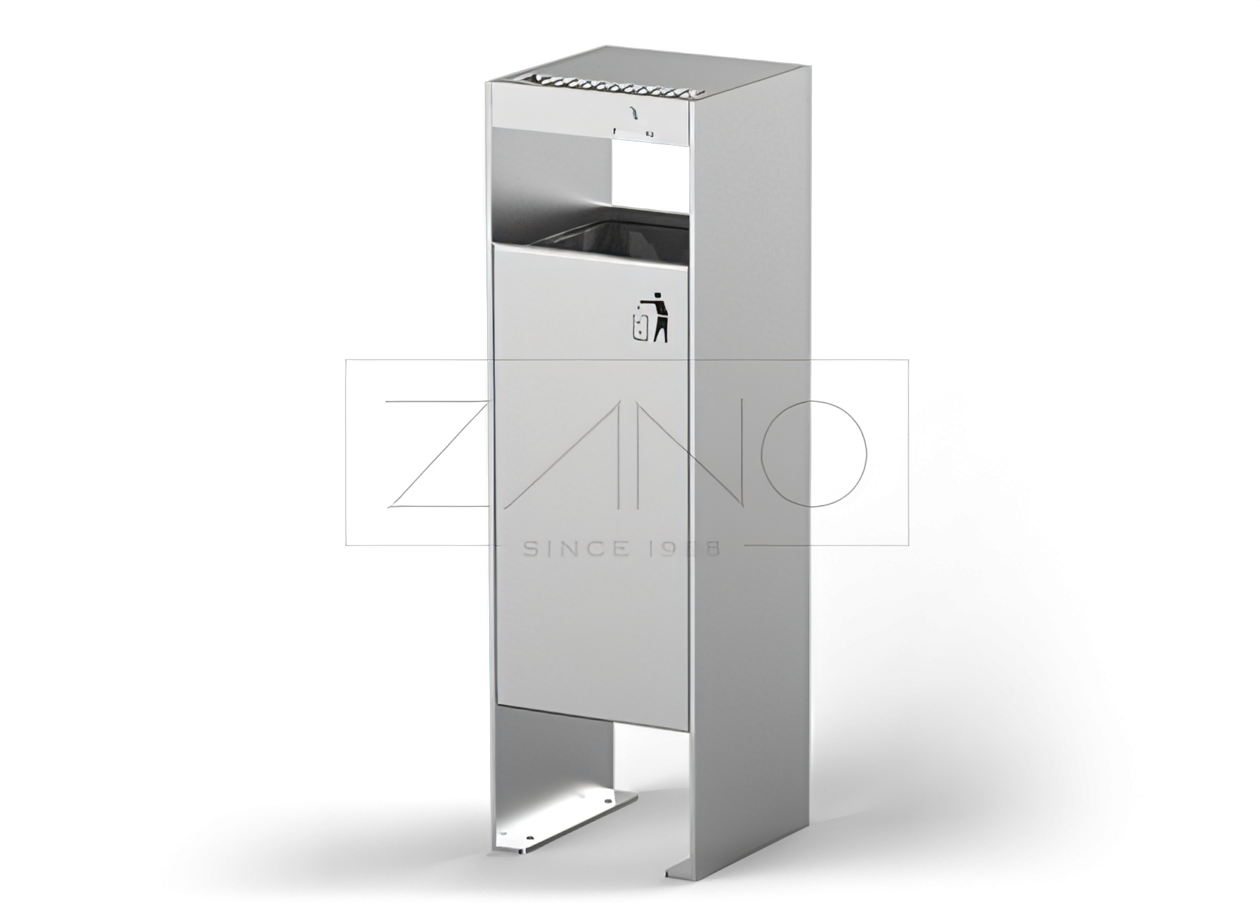 Trash garbage cans with stainless steel ashtray