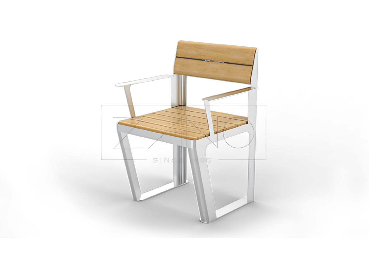 Scandik stainless steel park seat