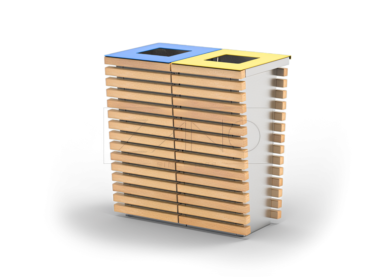 Municipal waste segregation garbage cans made of stainless steel