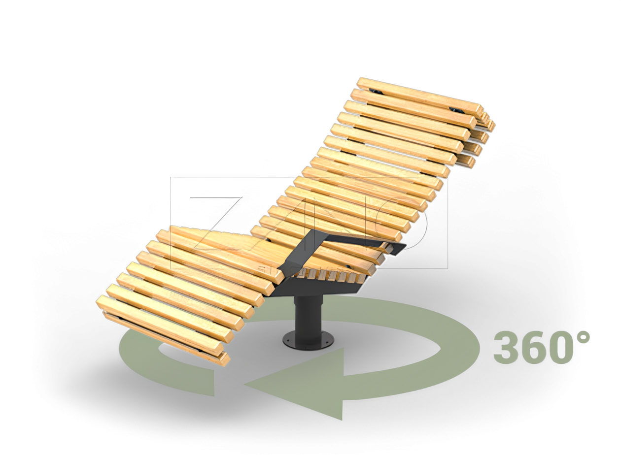 Modern swivel deck chairs for cities and parks Modern swivel deck chairs for cities and parks