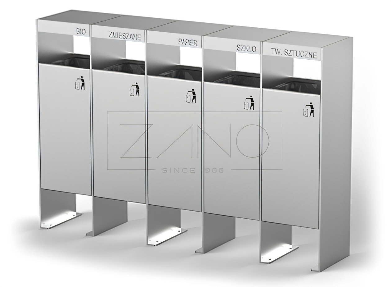 Simple garbage can for segregated waste | ZANO urban furniture