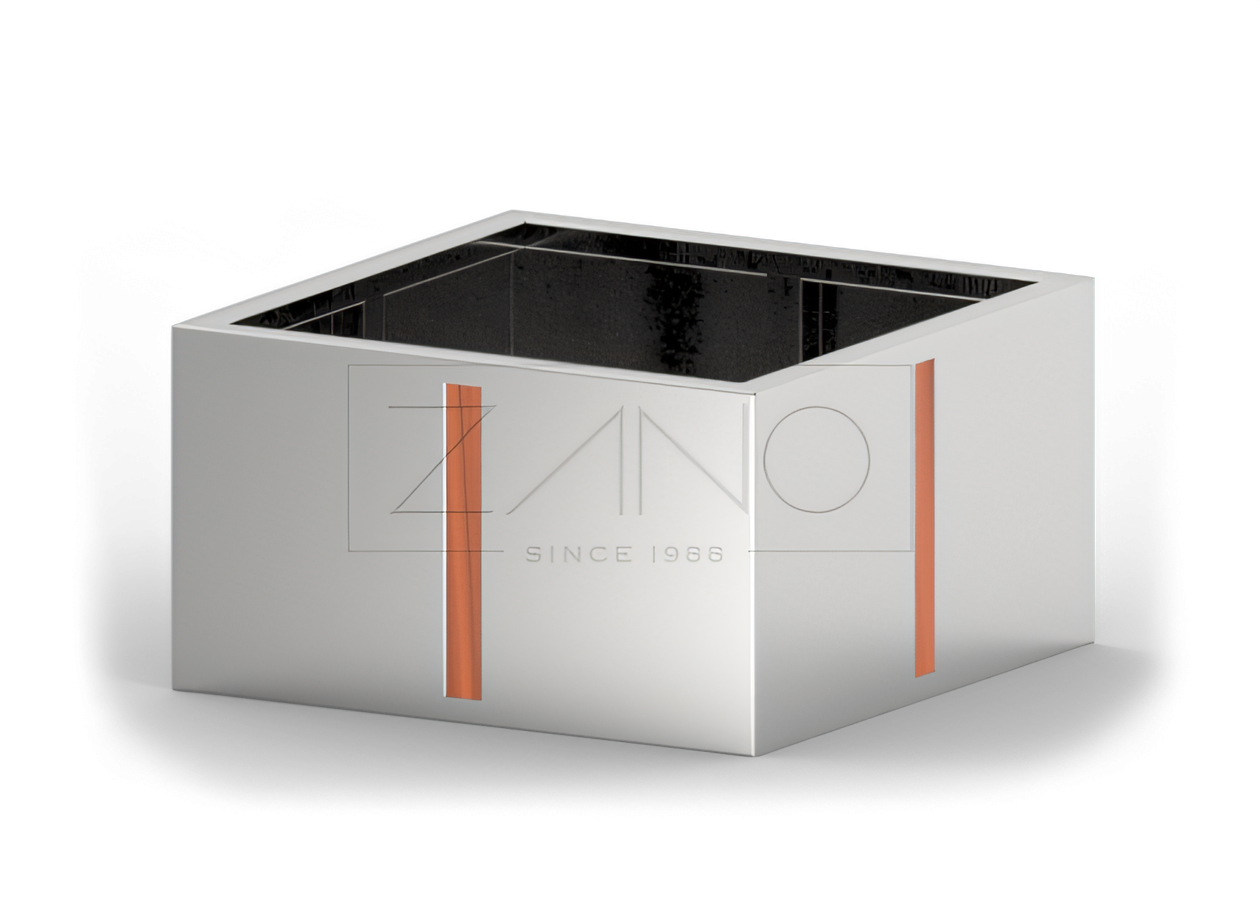 Stylish stainless steel urban pot from the ZANO urban furniture collection Stylish stainless steel urban pot from the ZANO urban furniture collection