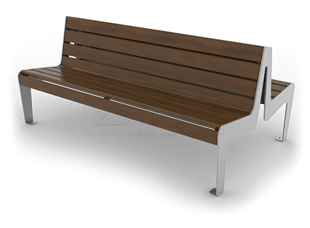 Modern double city bench. double-sided benches stylish and modern