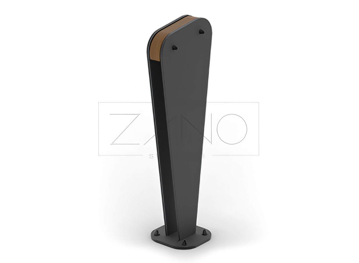 Black steel city pole