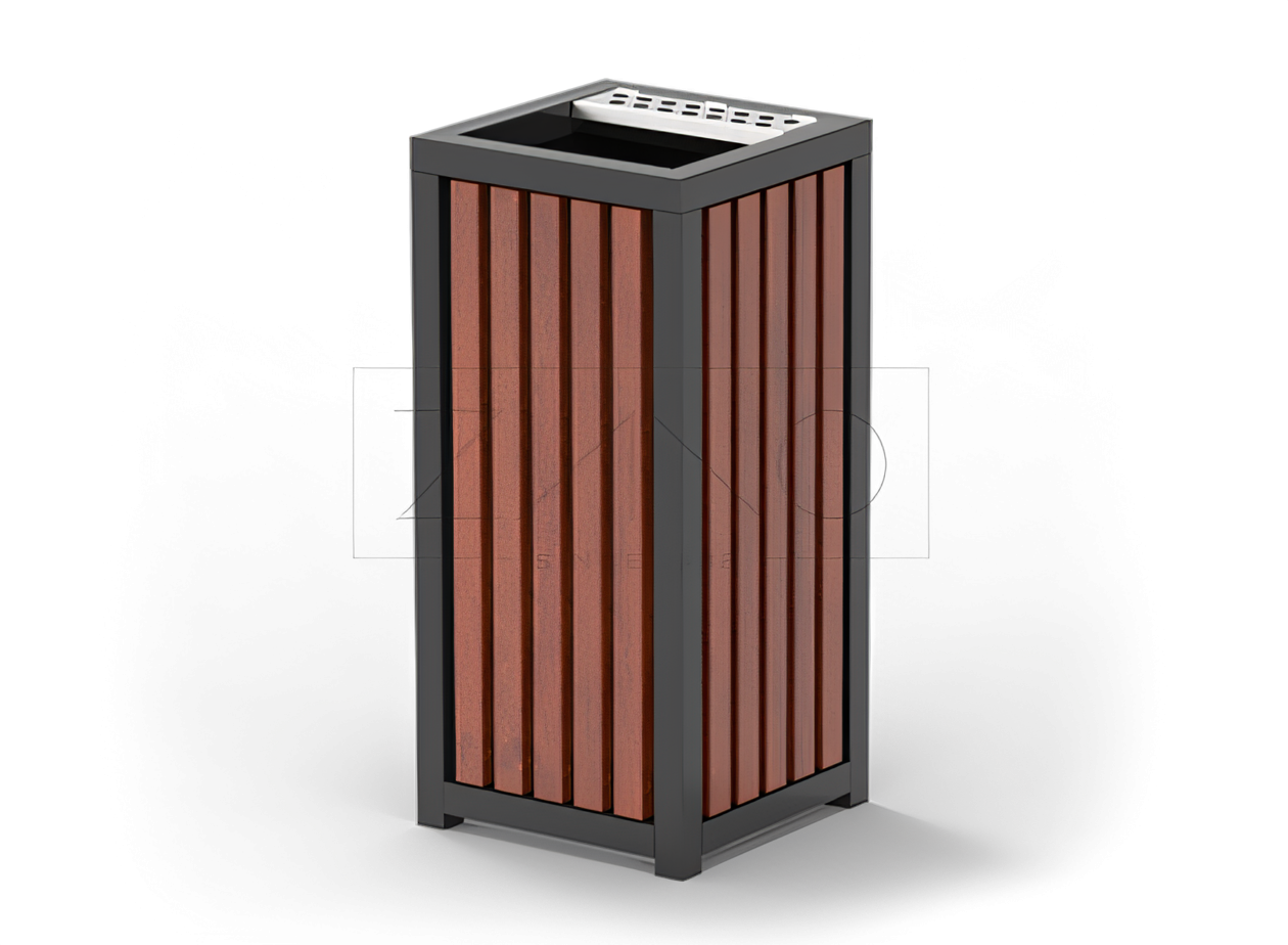 Shopping mall basket steel trash cans