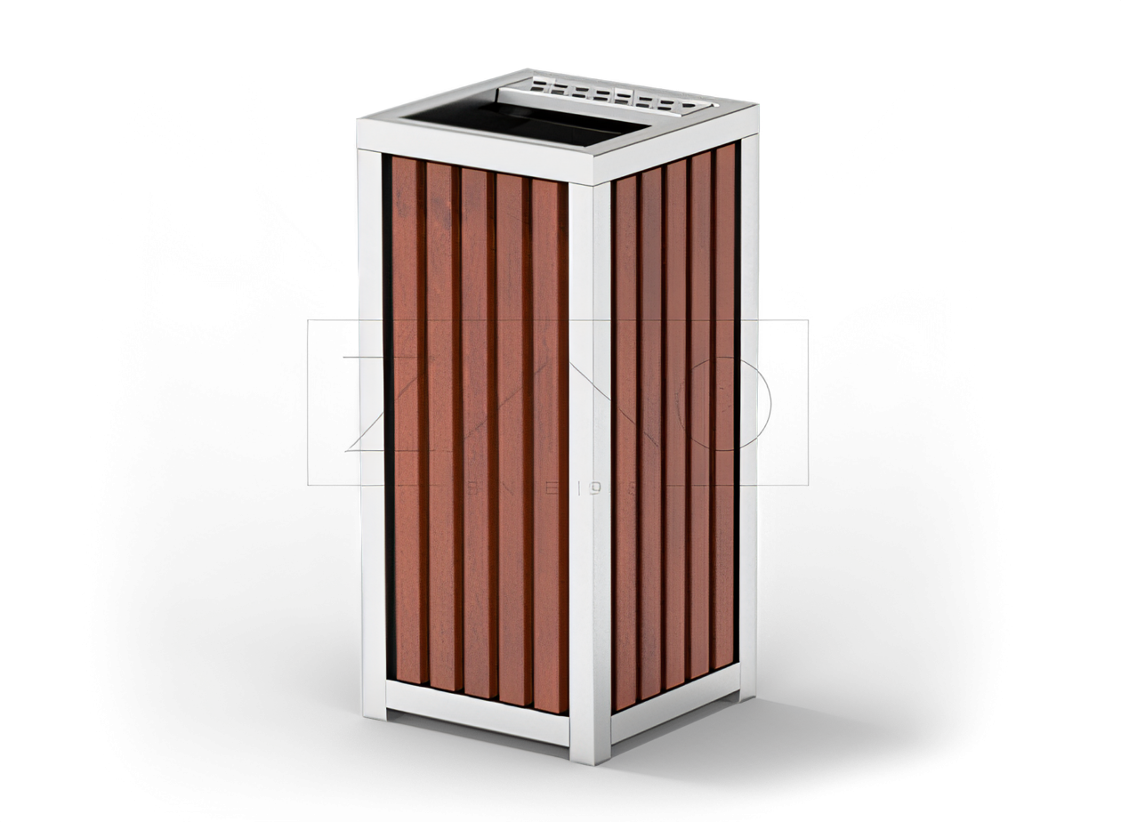 trash garbage can with practical side ashtray Altus modern baskets with ashtray