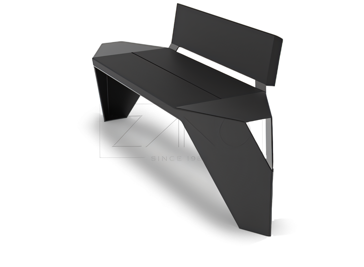 IVO bench in the version with a backrest Modular city benches IVO