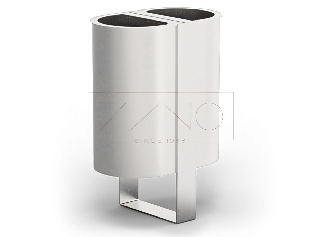 Double waste garbage can 2 x 30 L Popular trash garbage can | Urban furniture manufacturer ZANO