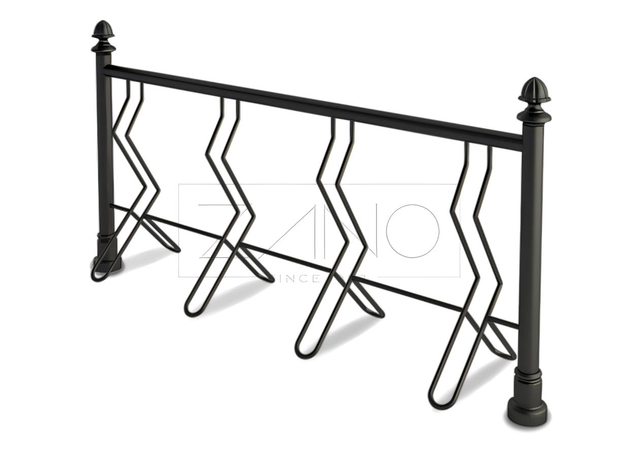 black steel bicycle stand