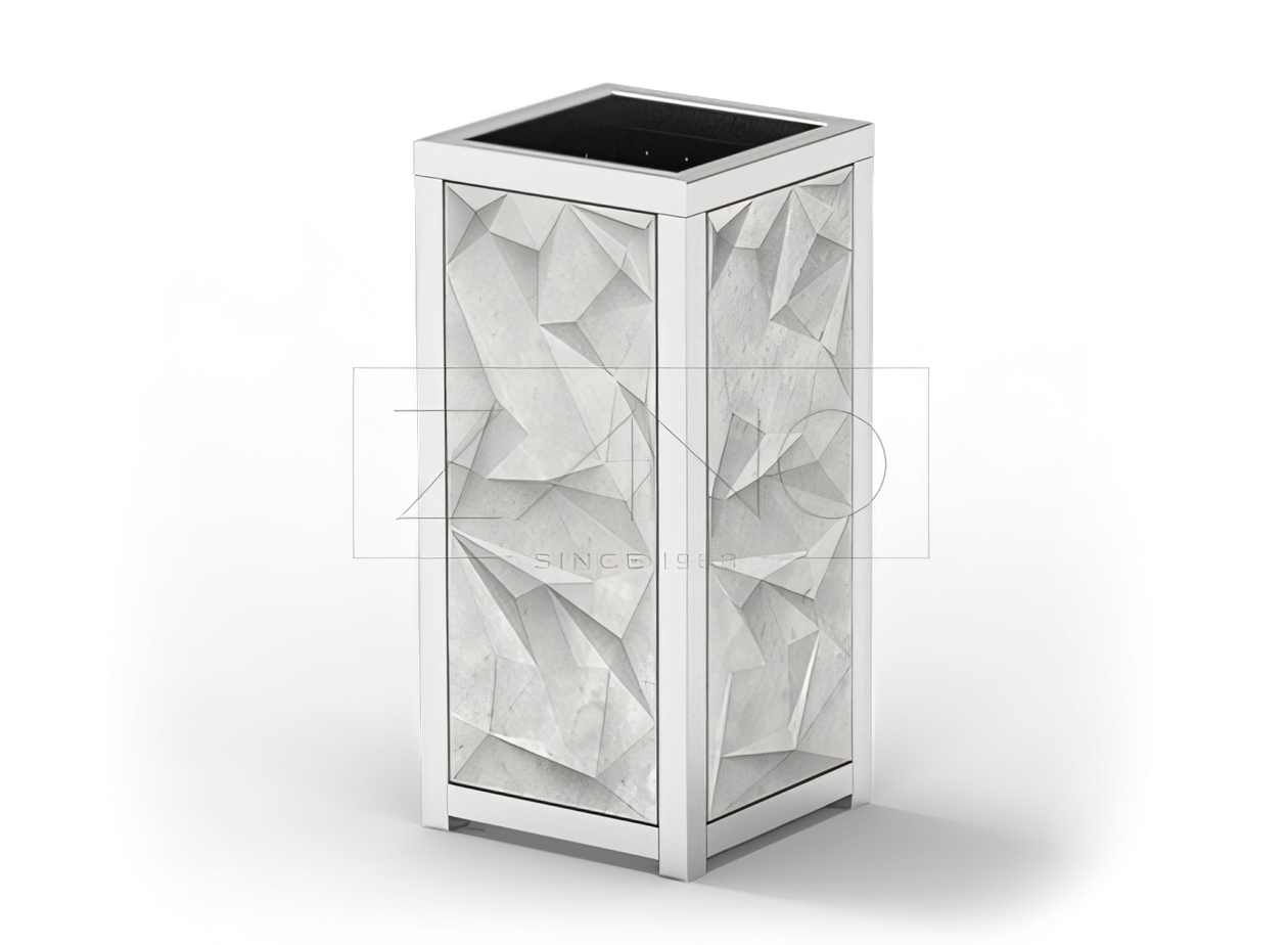 Trigono concrete urban basket by ZANO urban furniture