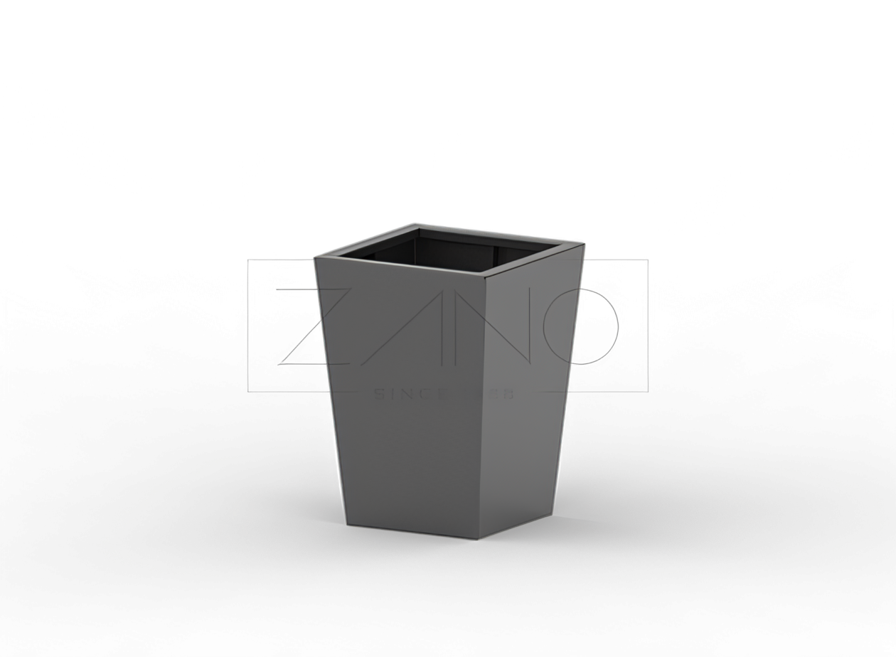 Modern black steel Tulip pot in size S Modern black steel Tulip pot in size S