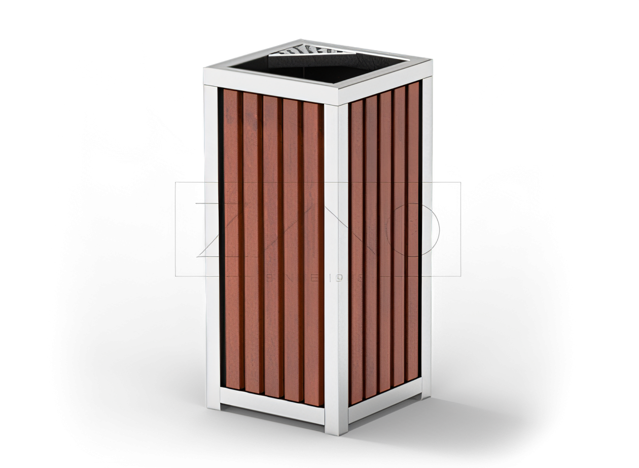 trash garbage can with classic Altus corner ashtray modern baskets with ashtray
