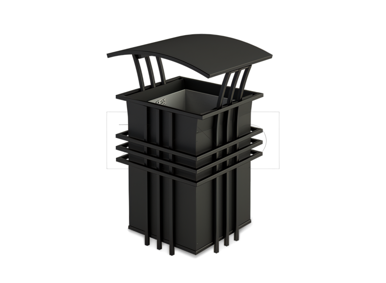 Art Nouveau style wastebasket - Szczepanski Square