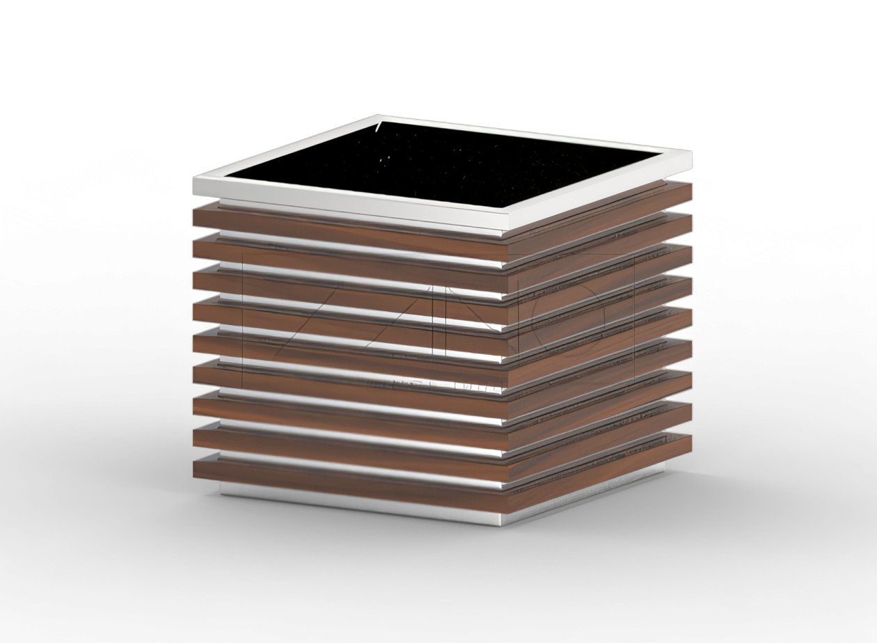 Flower pot Block 06.042.L stainless steel