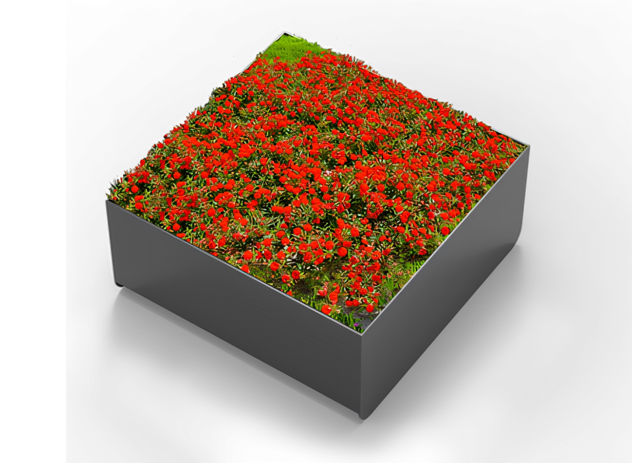 Orbit flower pot from ZANO made of black steel