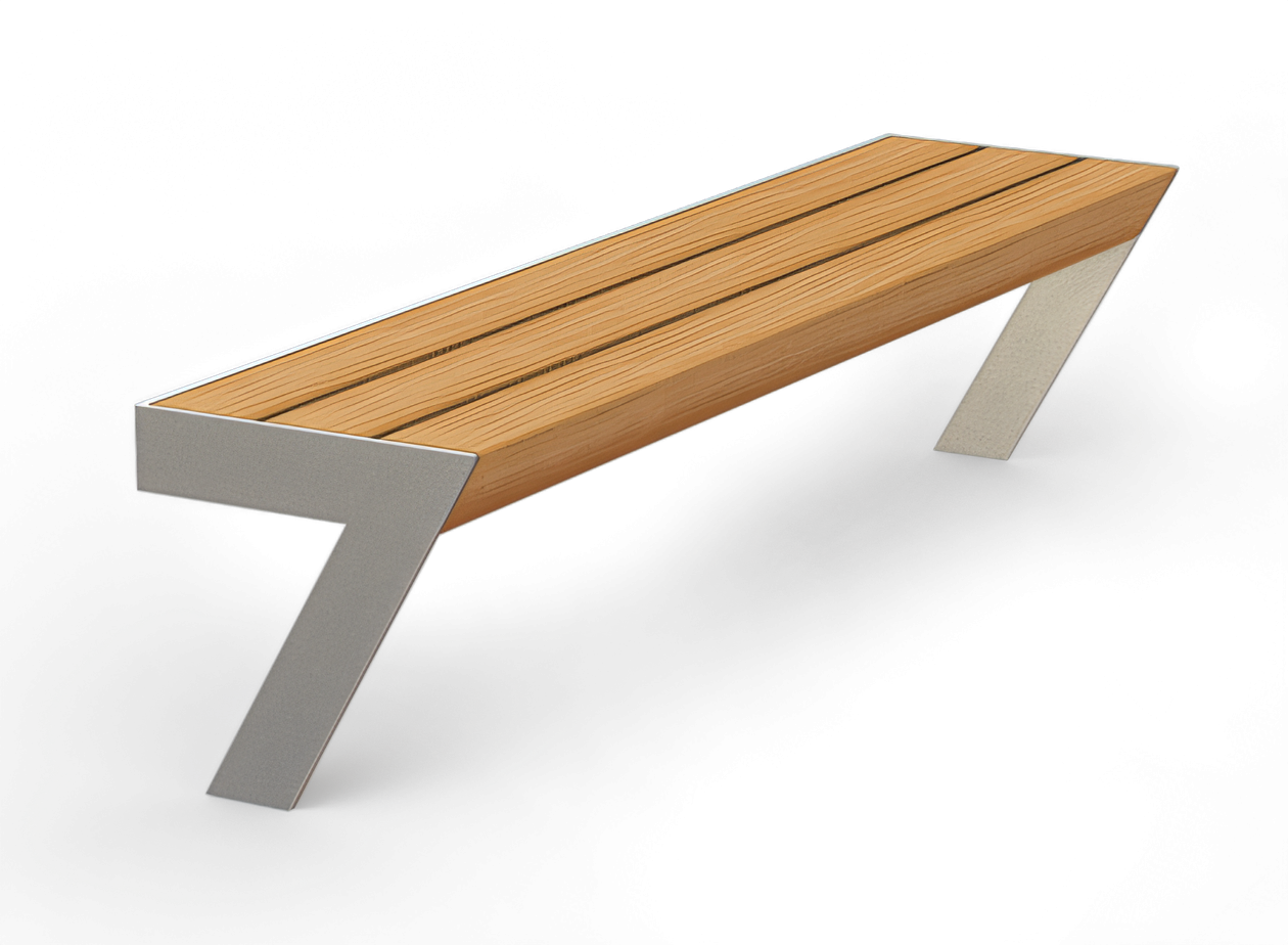 straight benches without a backrest