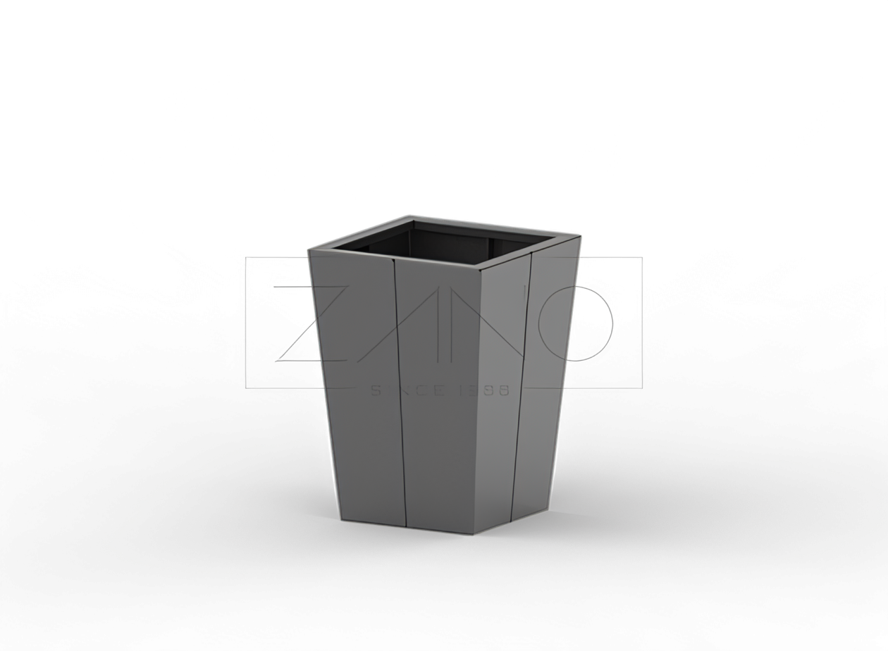 Black steel Tulip pot in size S Black steel Tulip pot in size S