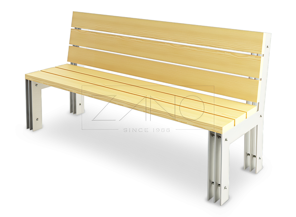 Modern stainless steel bench design
