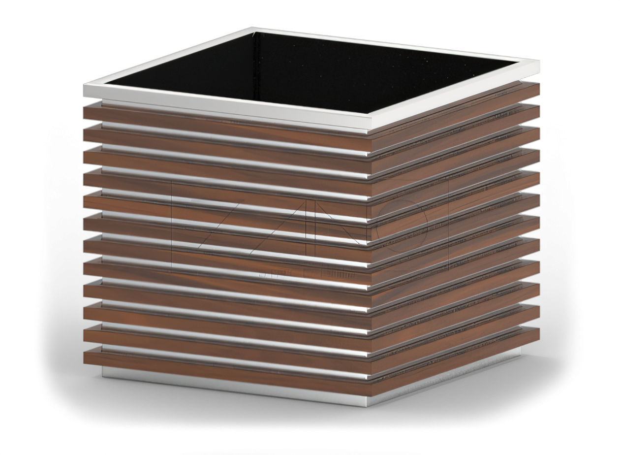 Stainless steel wooden pot