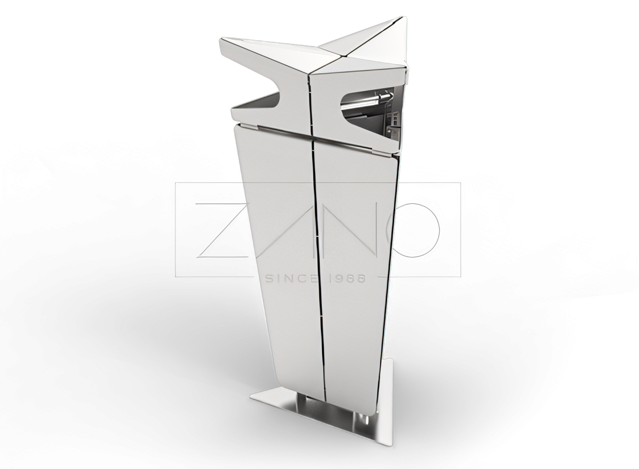 Stainless steel basket from urban furniture manufacturer ZANO urban furniture