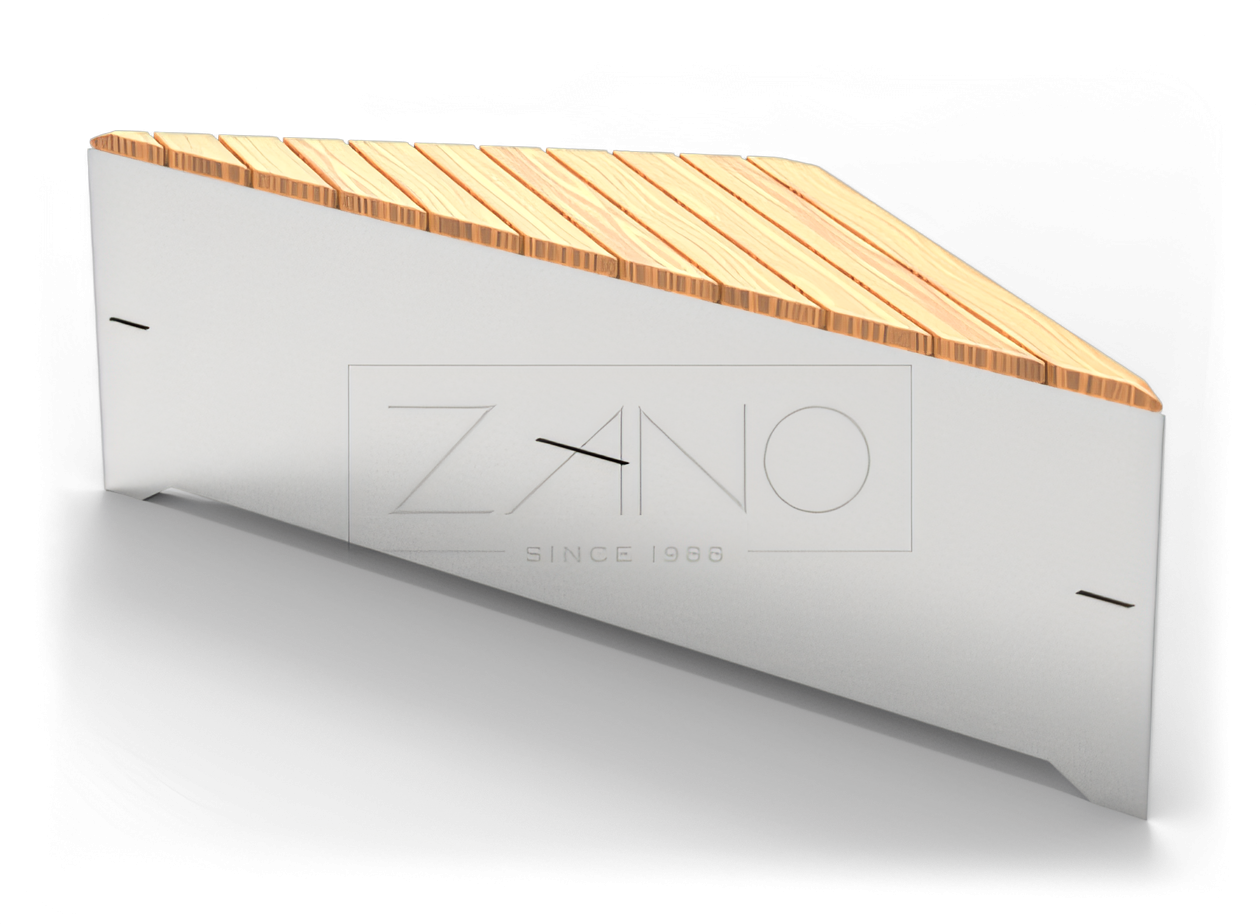 Modern stainless steel city bench