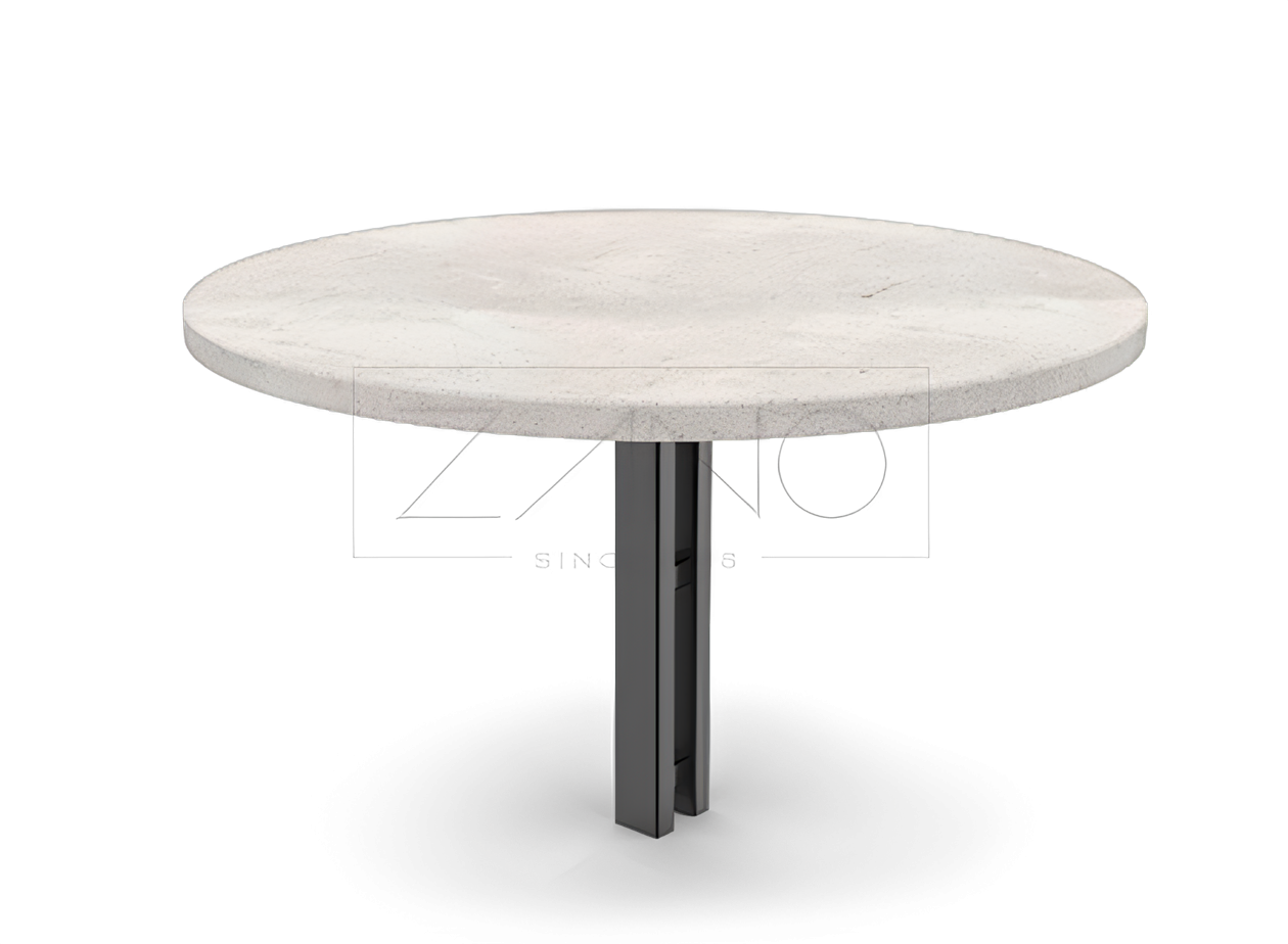 Bus table 13.020.2 in carbon steel, with concrete top Park chess and Chinese game table