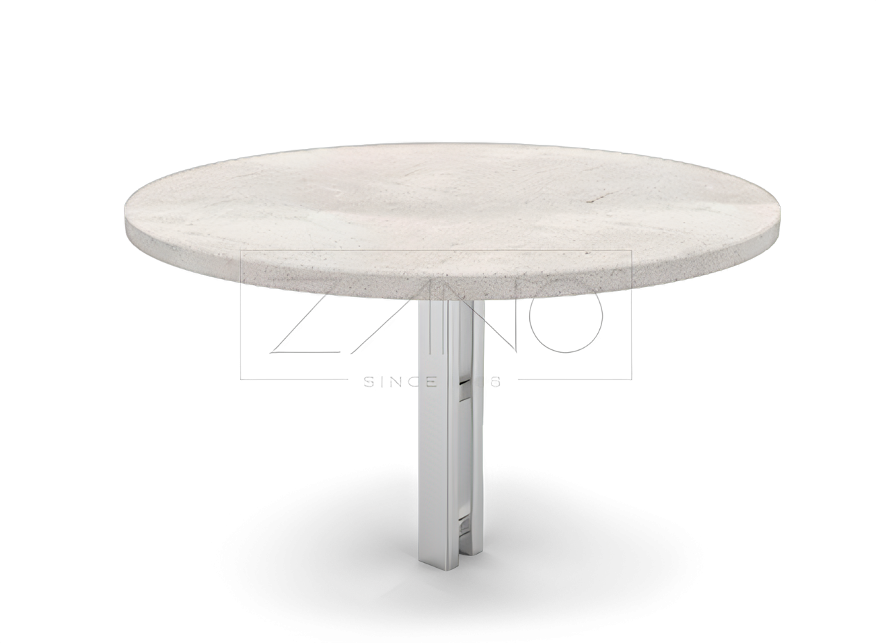 Chess table "Bus" 13.020.2 in stainless steel and concrete top