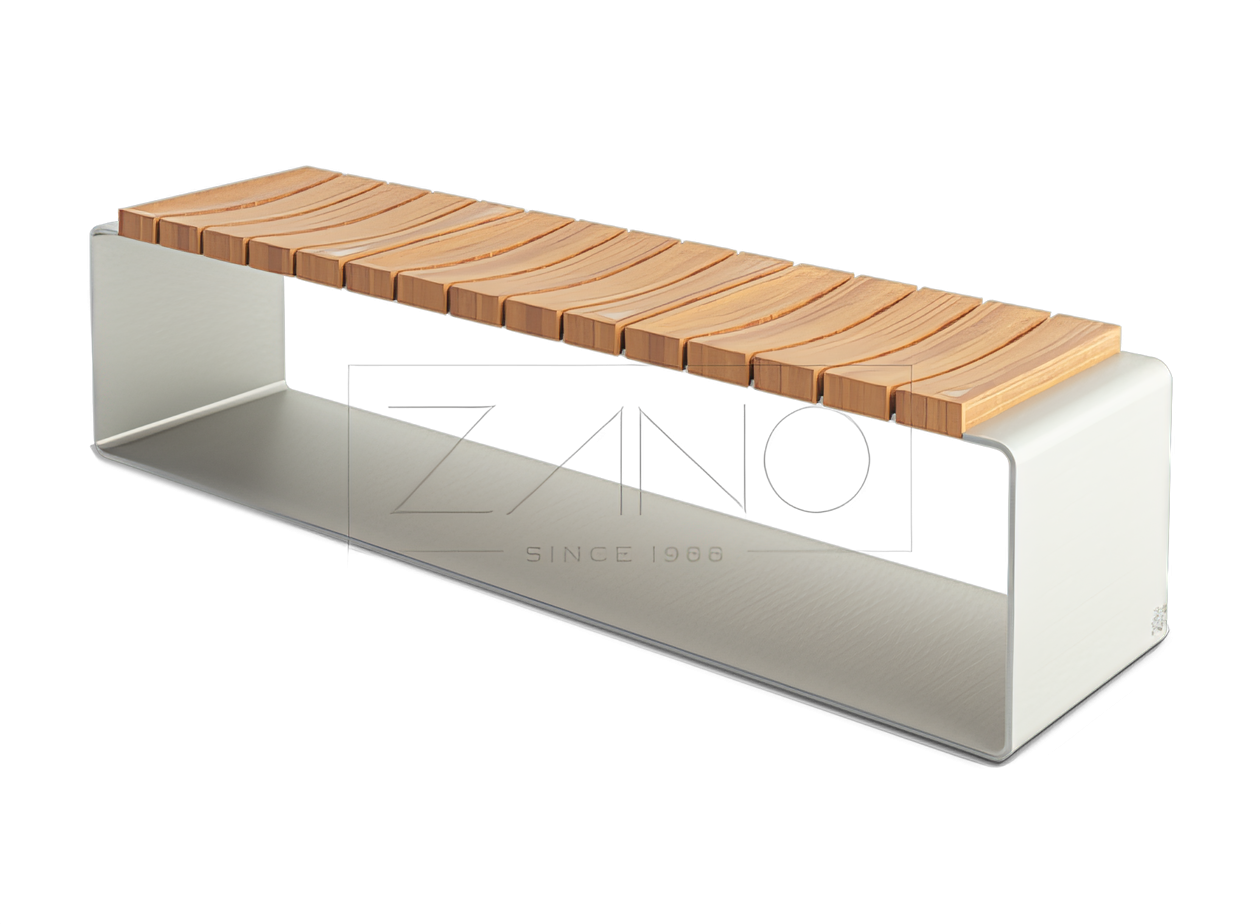 Simple wooden bench Modern and timeless Clipo wooden bench with steel structure