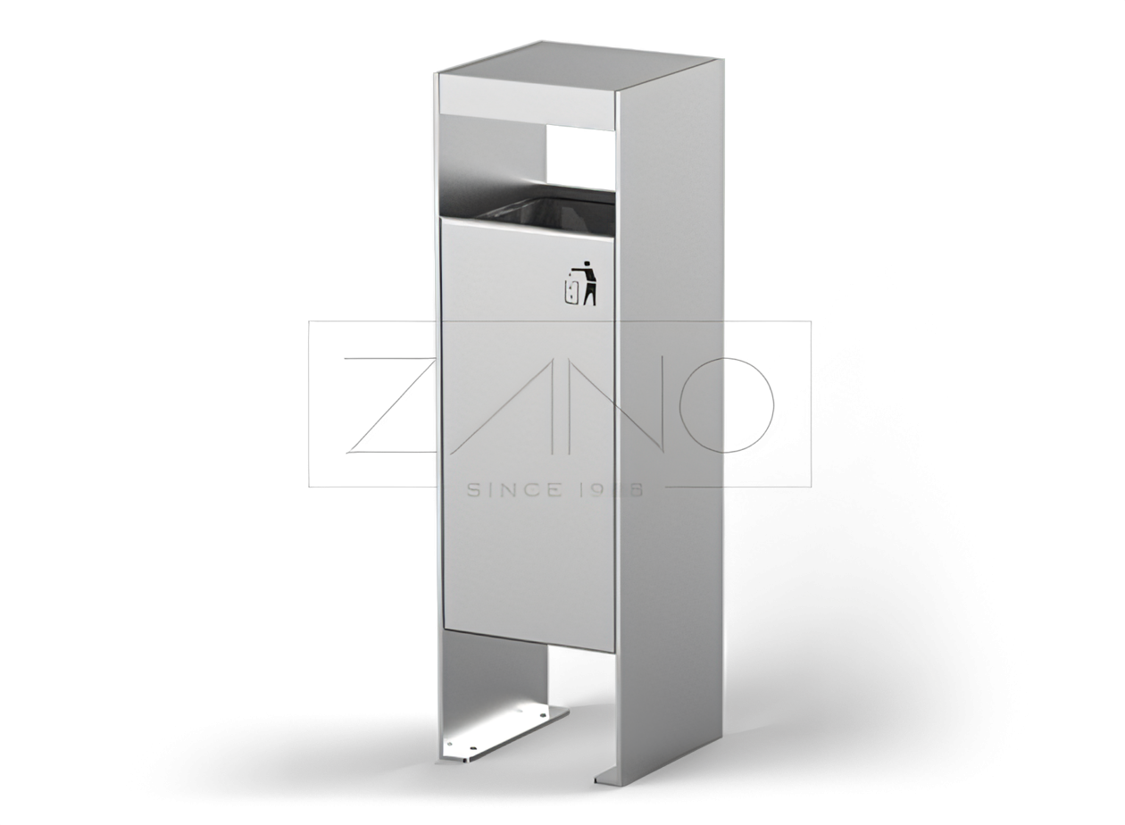 Elegant trashcan made of stainless steel