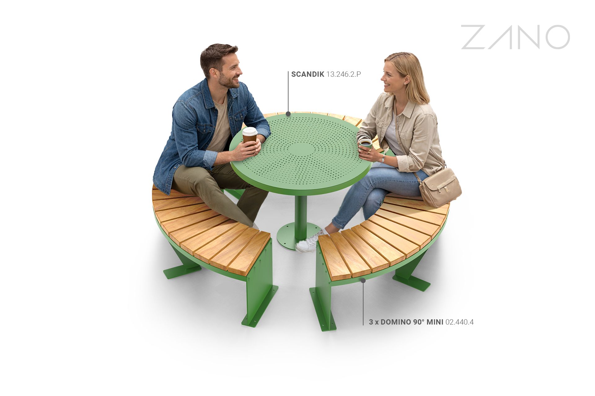 Solid benches with table painted steel with exotic wood Solid benches with table painted steel with exotic wood