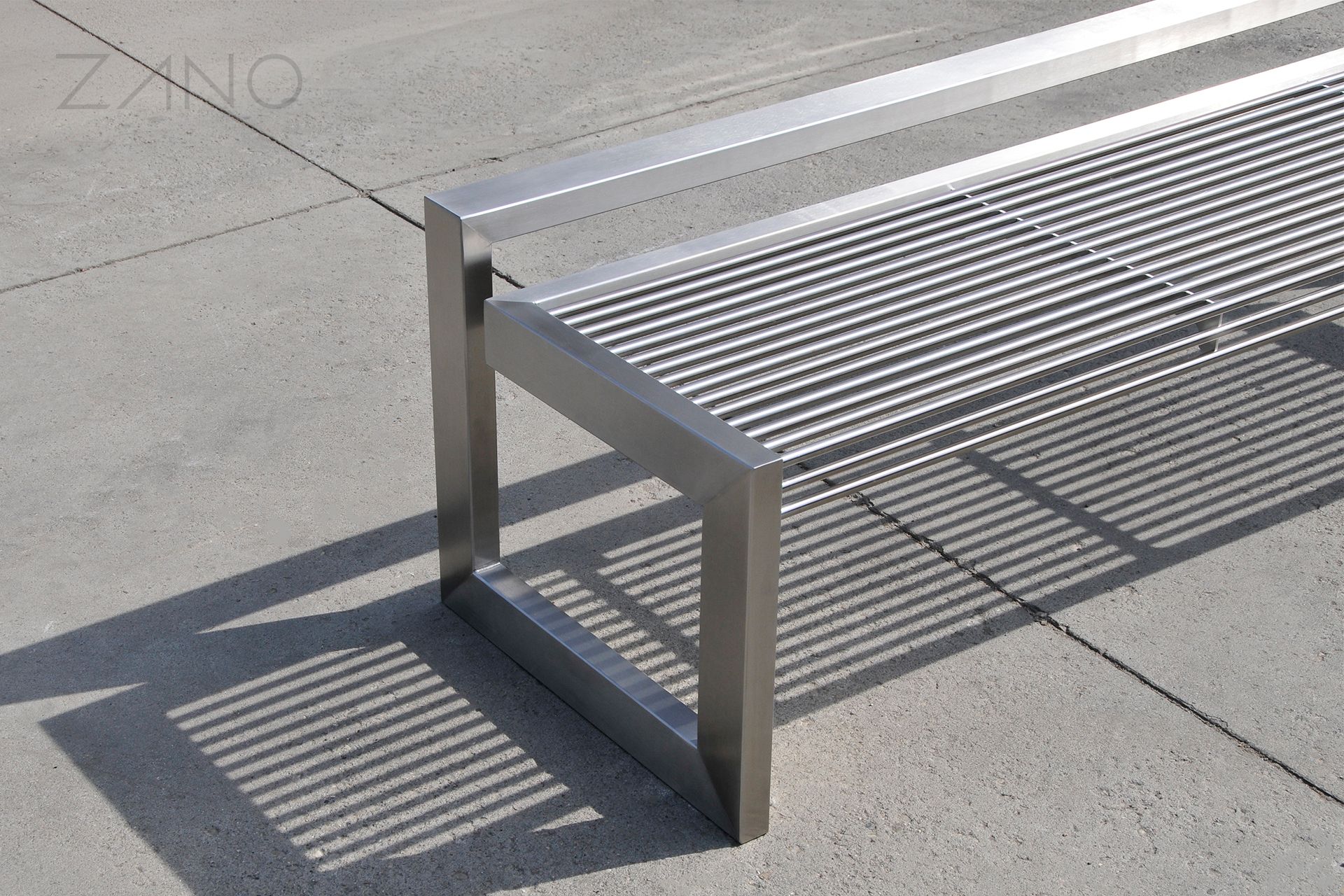 Stainless steel B-bench without backrest Stainless steel B-bench without backrest