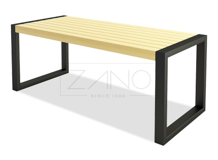 Pluris table in black steel