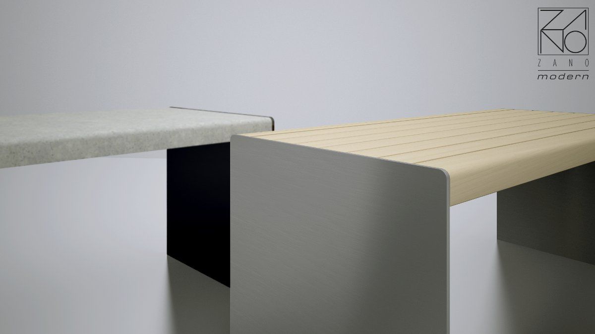 Simple tables with wooden top