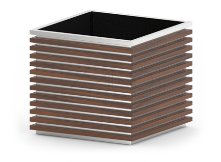Stainless steel wooden pot
