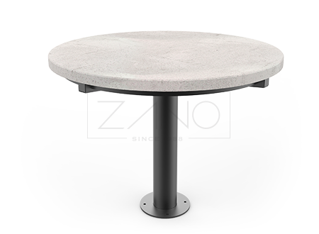 Amicus chess table | carbon steel and concrete top