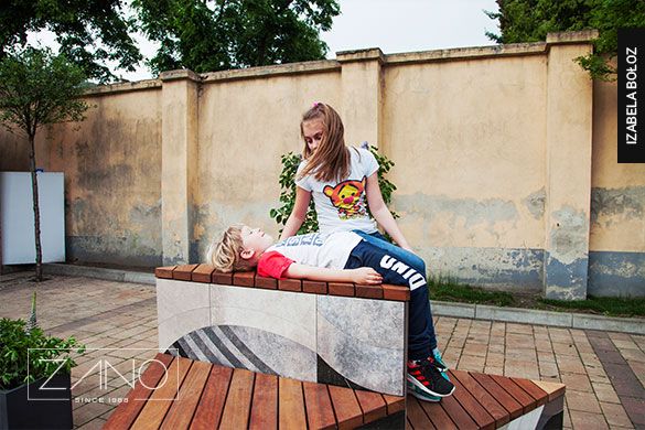 Iroko exotic wood city benches
