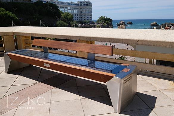 Iroko exotic wood city benches