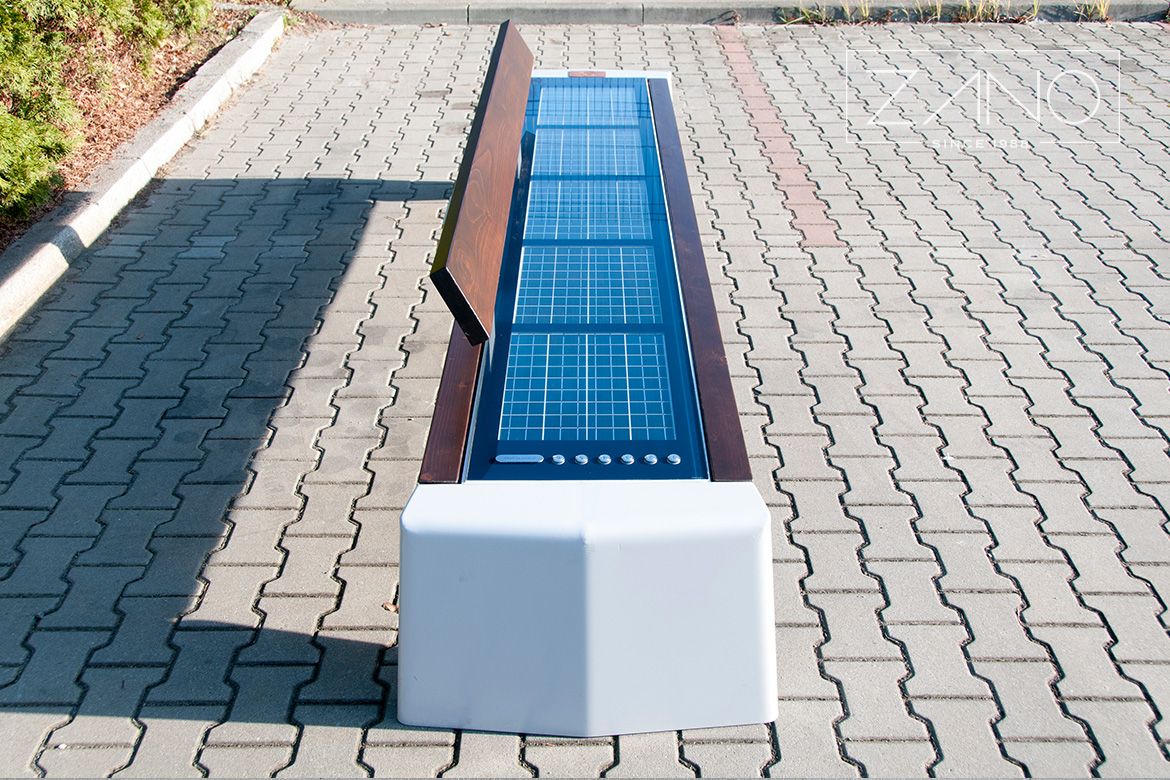 Photon Solar Bench | Domestic coniferous wood staining Walnut