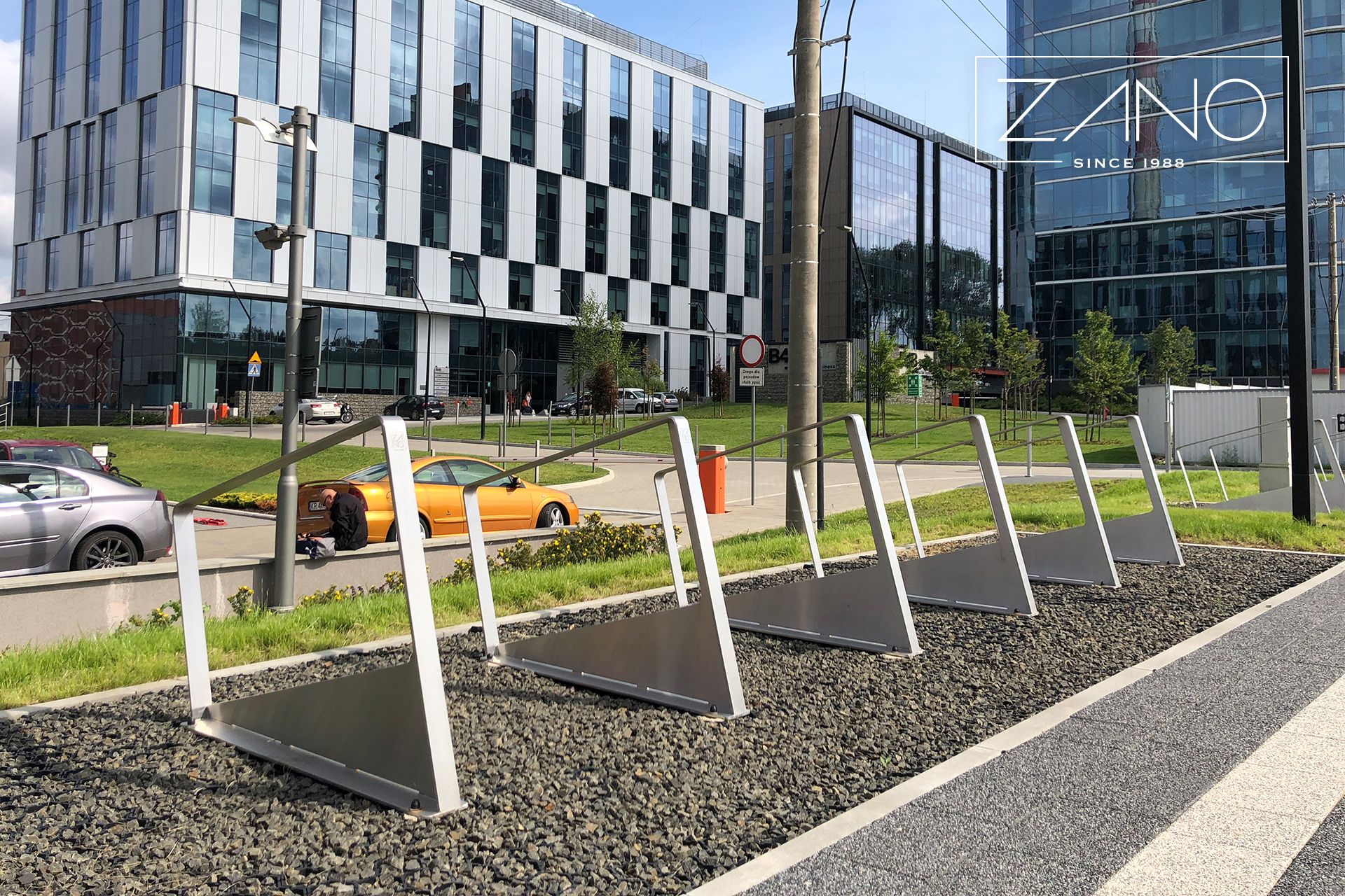 Convenient, tall urban bicycle racks