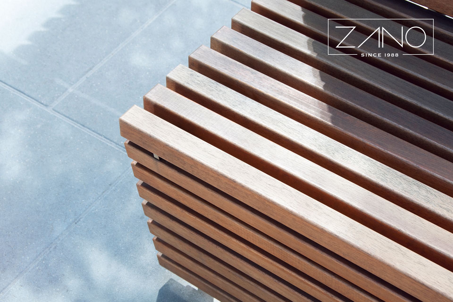 Urban furniture of wood